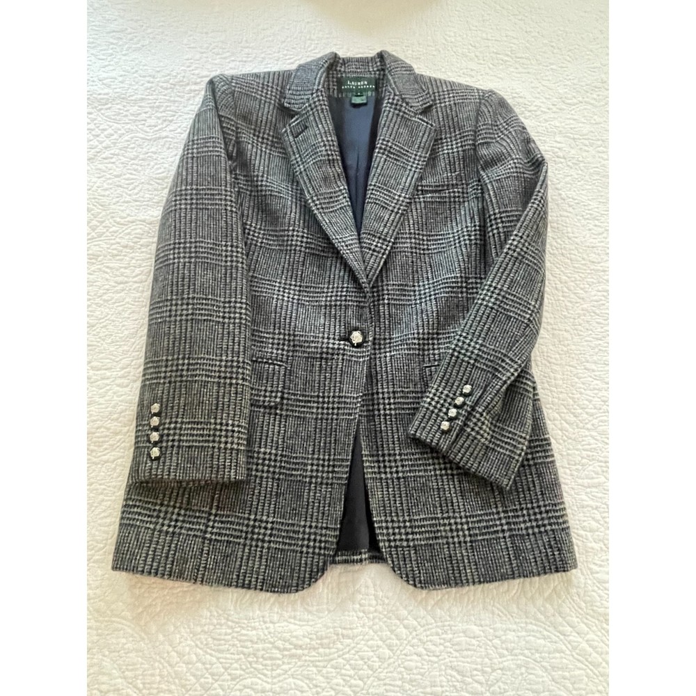 Ralph Lauren Gray Checkered Blazer